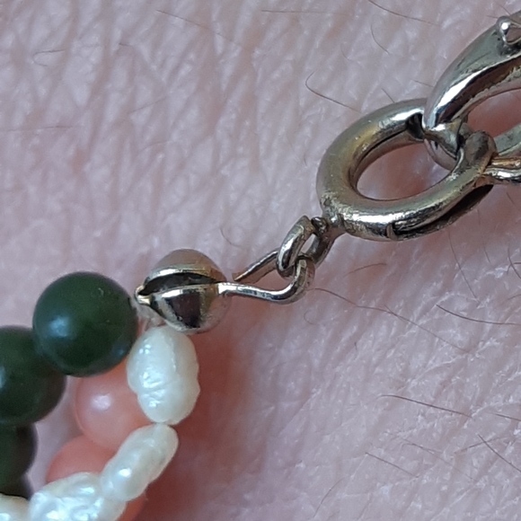 Jade-Pearl-Coral Bracelet - Picture 5 of 7